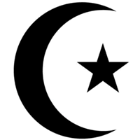 Islamic image of a moon and a star